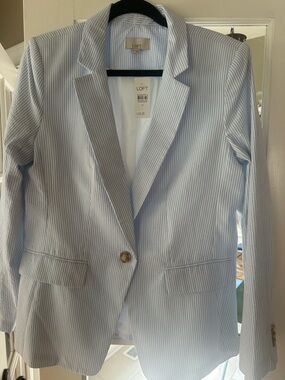 NWT Ann Taylor Loft Seersucker Blazer